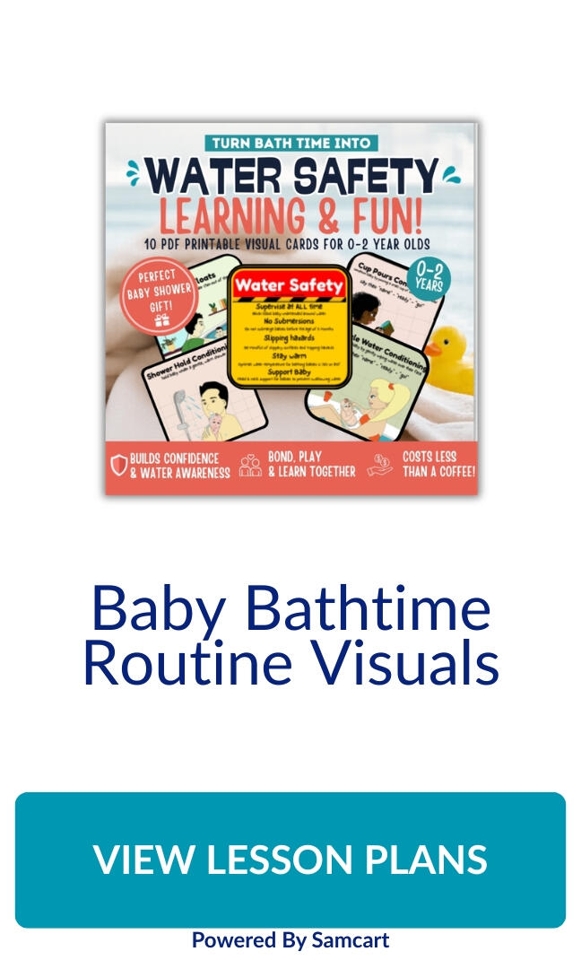 Baby bathtime routine visuals Visuals for babies bath time routine