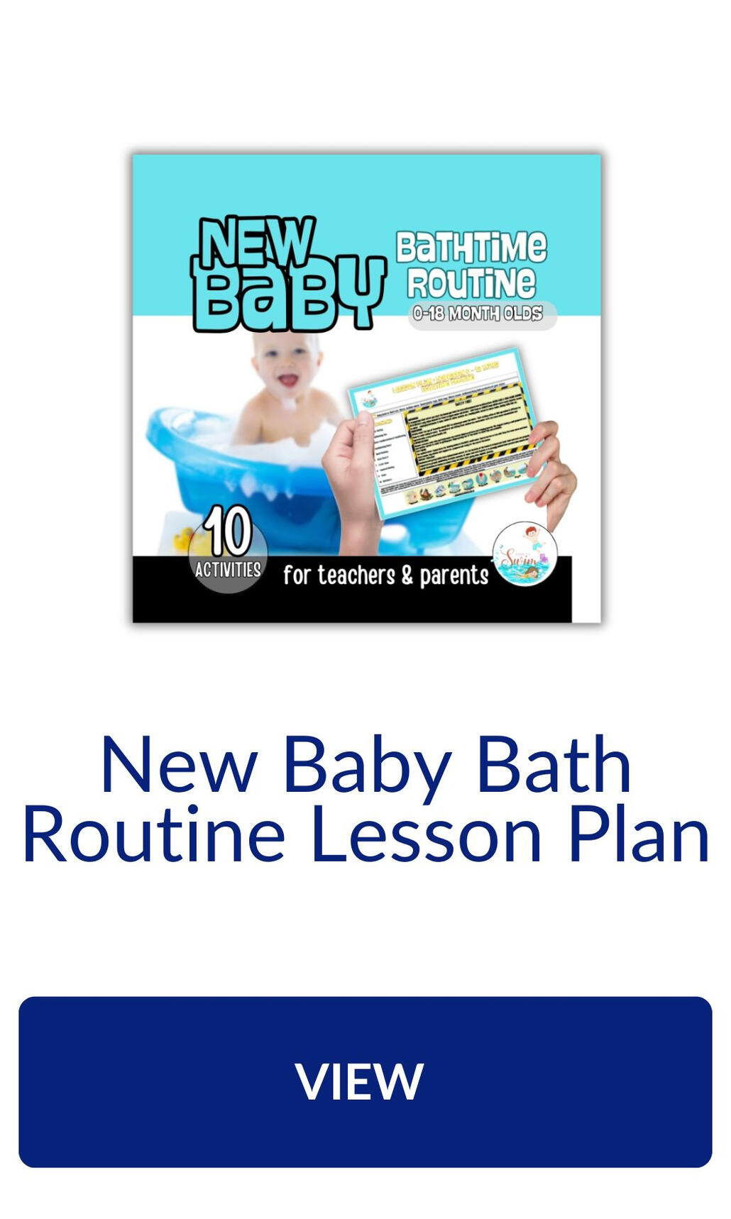 New Baby Swimming Lesson Plan Bathtime swim class for babies