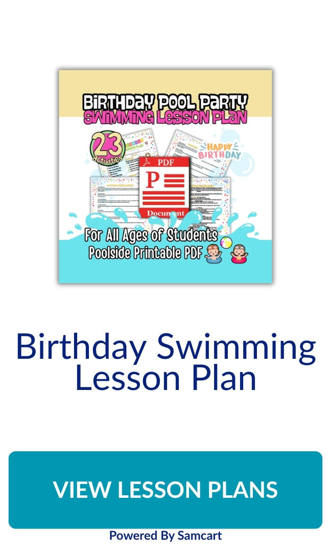 Special Birthday swimming lesson plan Birthday swim class ideas and activities