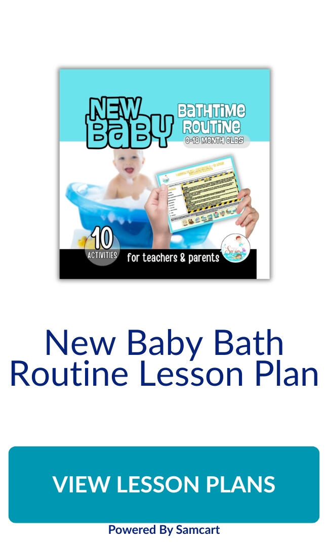 New Baby Swimming Lesson Plan Bathtime swim class for babies
